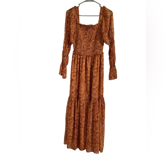 Patrons of Peace Smocked Square Neck Dress - Picture 3 of 8